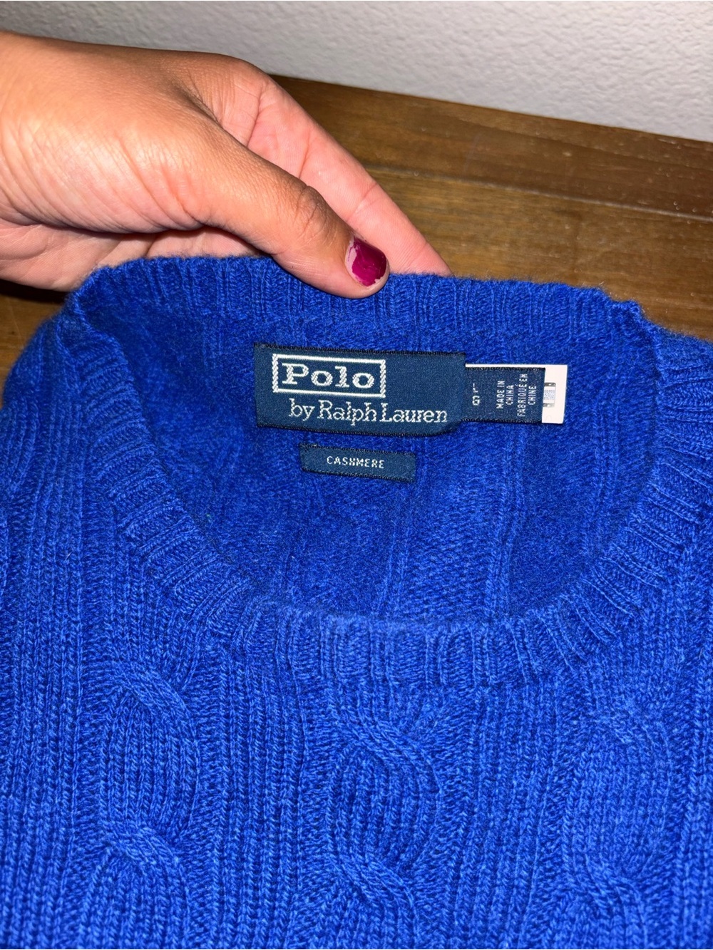 Ralph Lauren Cable-Knit Crewneck Sweater in Blue - Picture 8 of 10